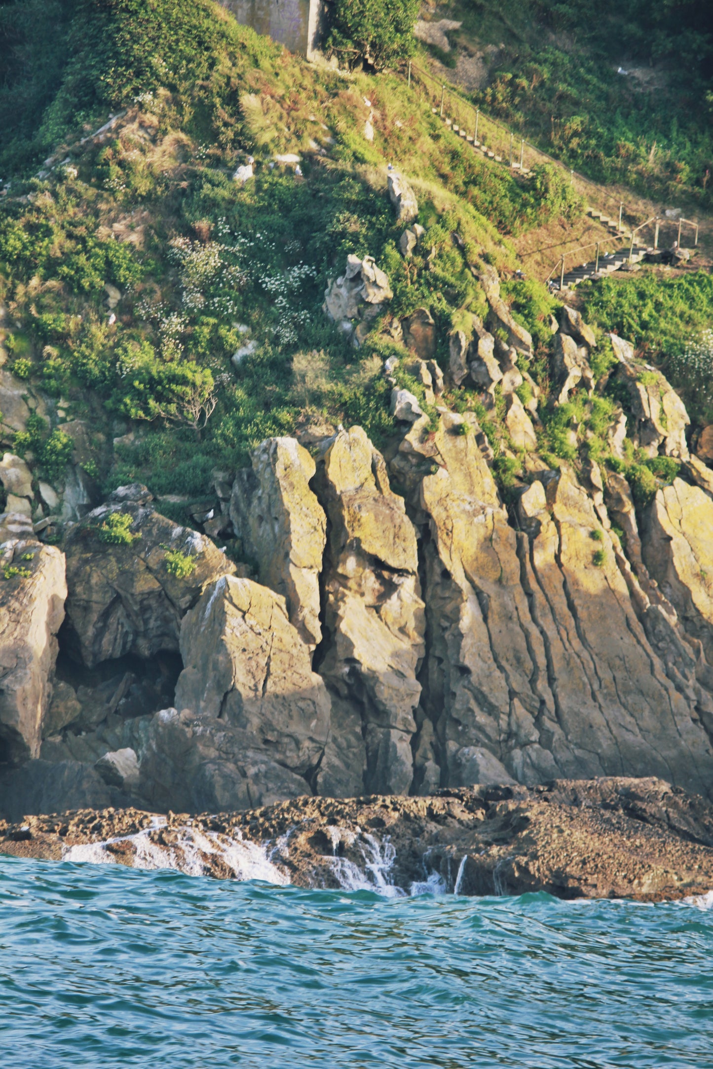Rigid Shoreline of San Sebastian, Spain Print