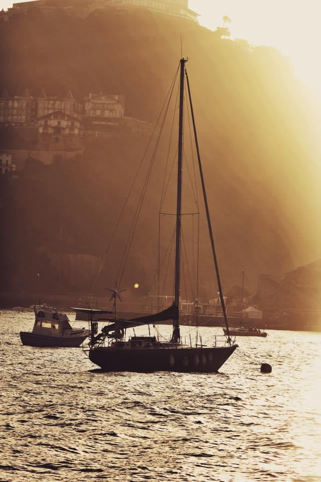 San Sebastian Sailboat Golden Glow